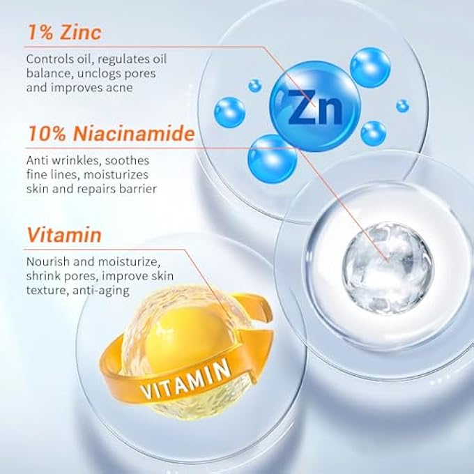 mopayzer NIACINAMIDE 10% + ZINC 1% SERUM, ANTI-AGING NIACINAMIDE SERUM FOR FACE, 1PCS MOISTURIZING FACIAL SERUM FOR ALL SKIN TYPE, WOMEN FACE SKIN CARE. - Image 4